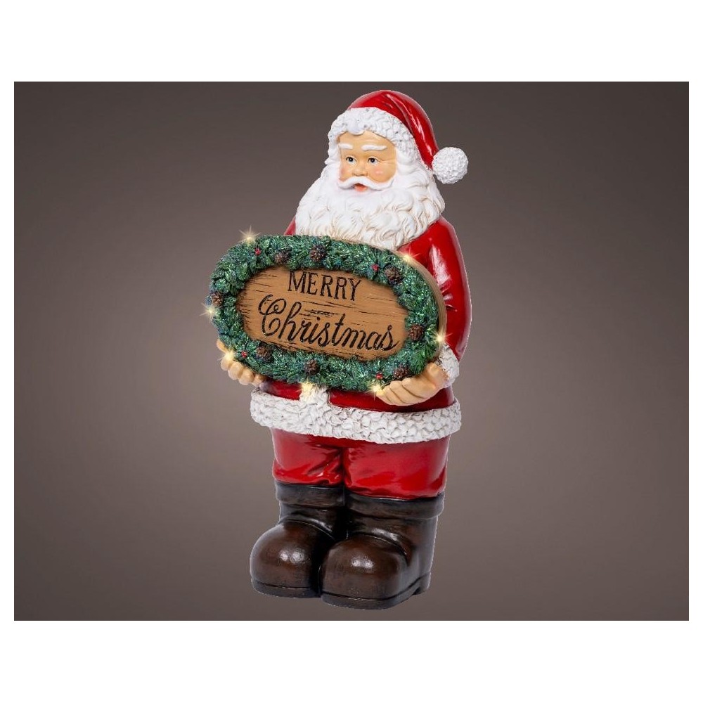 BABBO NATALE LED SCRITTA 'MERRY' H.30CM.